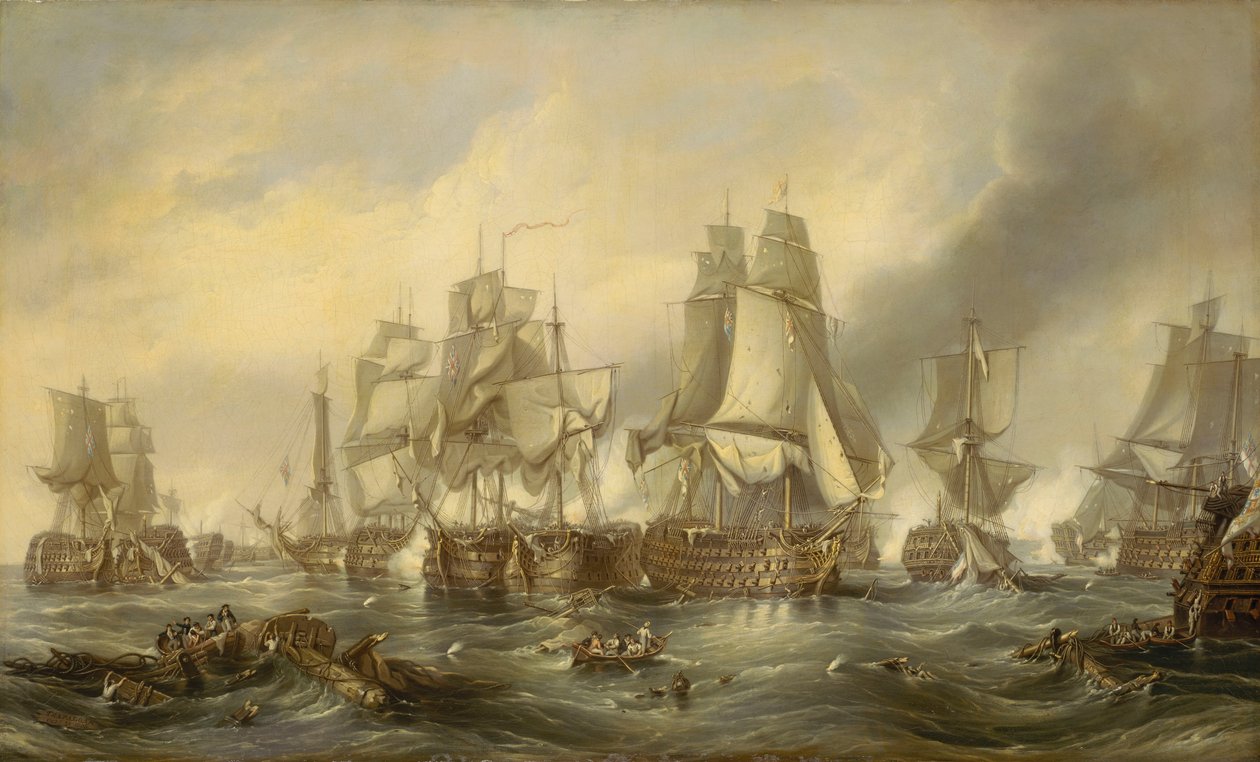 Die Schlacht von Trafalgar, 21. Oktober 1805 von George the Elder Chambers