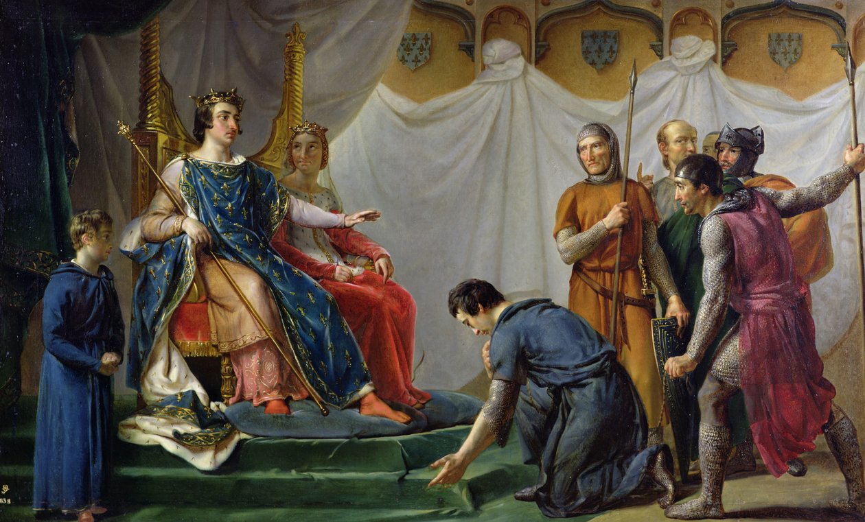 St. Louis (1214-70) vergibt Mauclerc von Georges Rouget