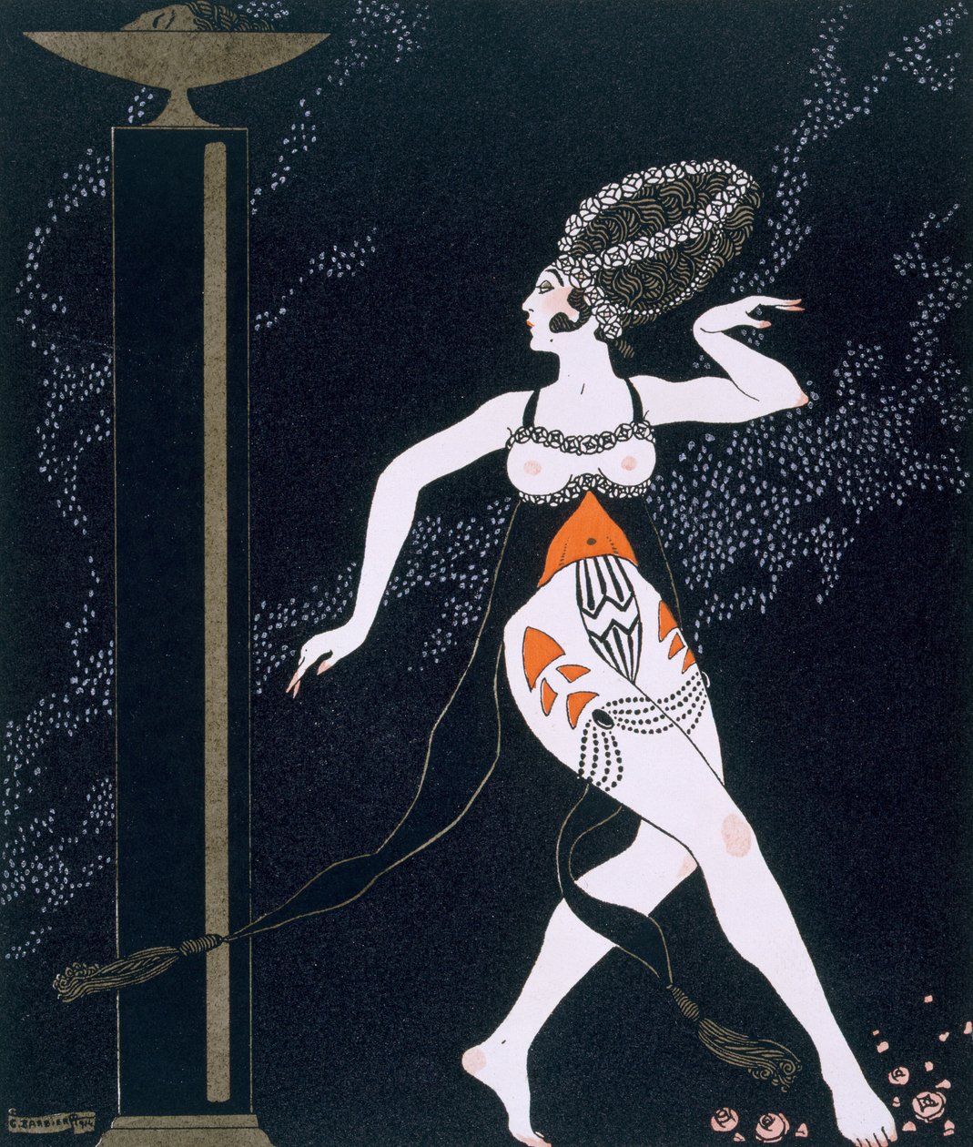 Ballettszene mit Tamara Karsavina (1885-1978) 1914 von Georges Barbier