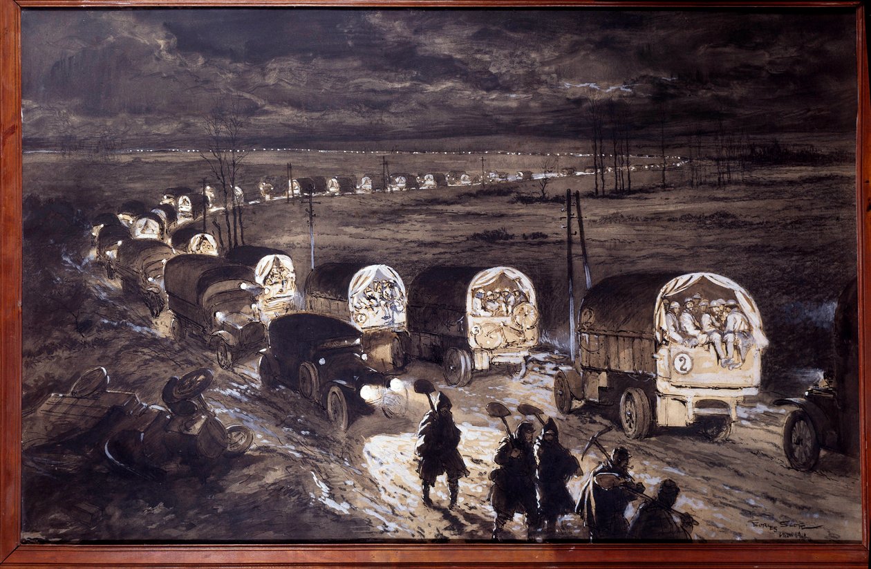 Erster Weltkrieg (1914-1918): „Der heilige Weg von Verdun“ von Georges Bertin Scott
