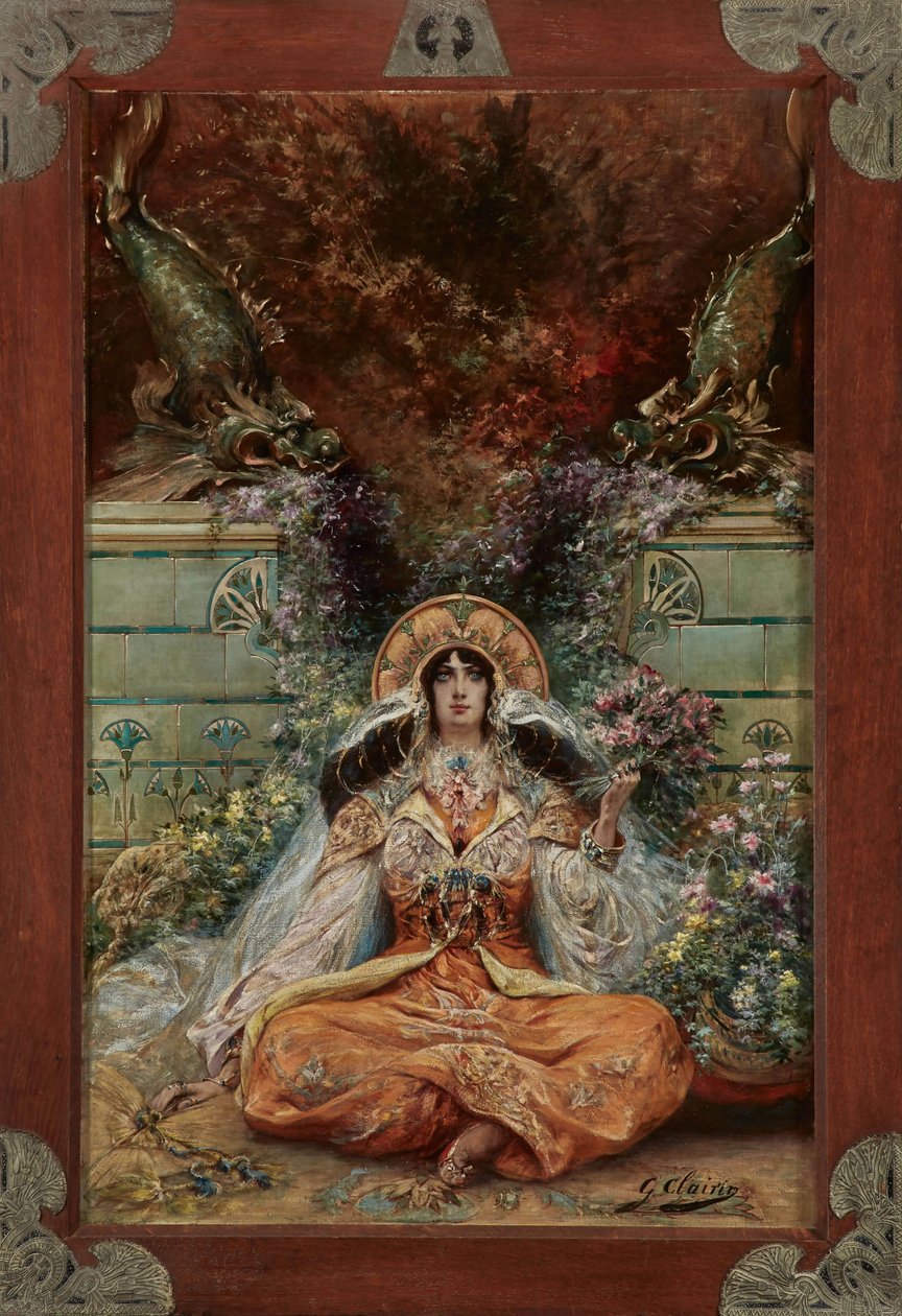 Sarah Bernhardt in der Rolle der Izeyl von Georges Clairin