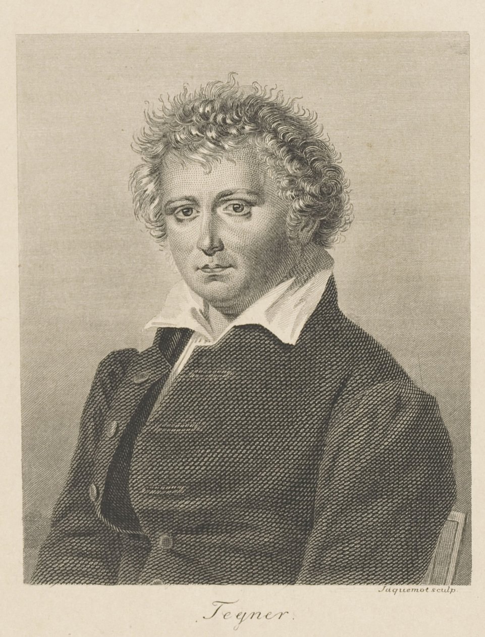 Porträt von Esaias Tegnér 1782-1846, ca. 1830 von Georges François Louis Jaquemot
