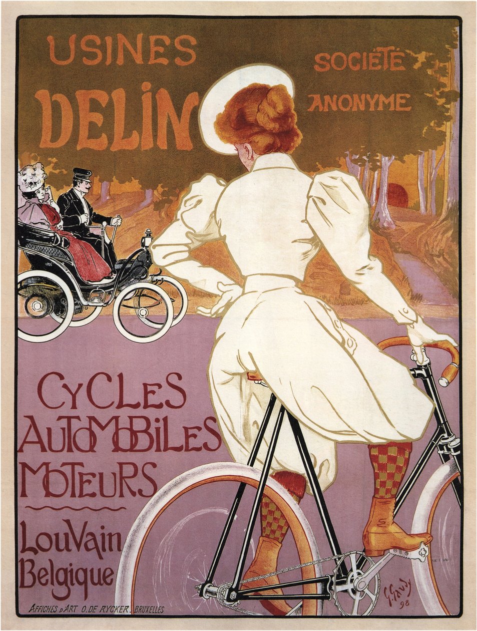 Delin Fahrräder Automobile Motoren, 1898 von Georges Gaudy