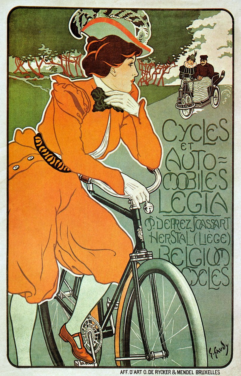 Plakat für Legia-Fahrräder, Lüttich, Belgien von Georges Gaudy