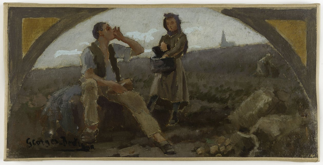 Skizze für den Speisesaal des Hôtel de Ville de Paris: Die Kartoffel, ca. 1893 von Georges Jules Bertrand