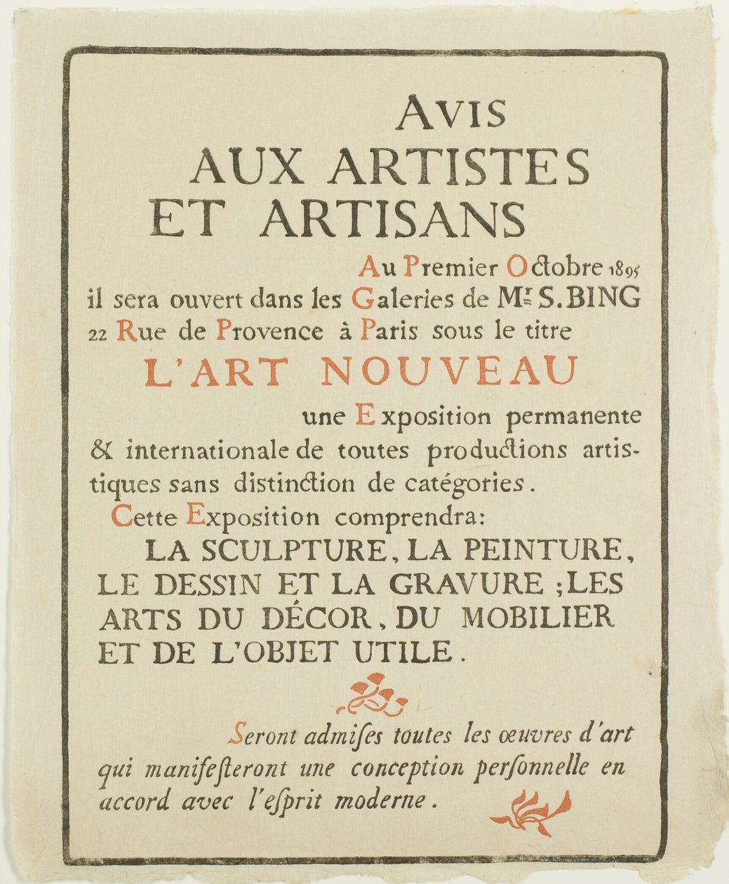 Hinweis an Künstler und Handwerker von Georges Lemmen