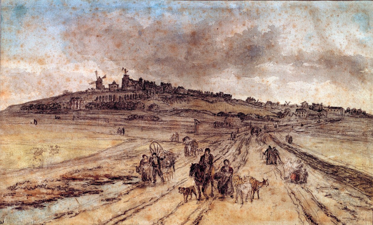 Blick von Montmartre auf Paris von Georges Michel