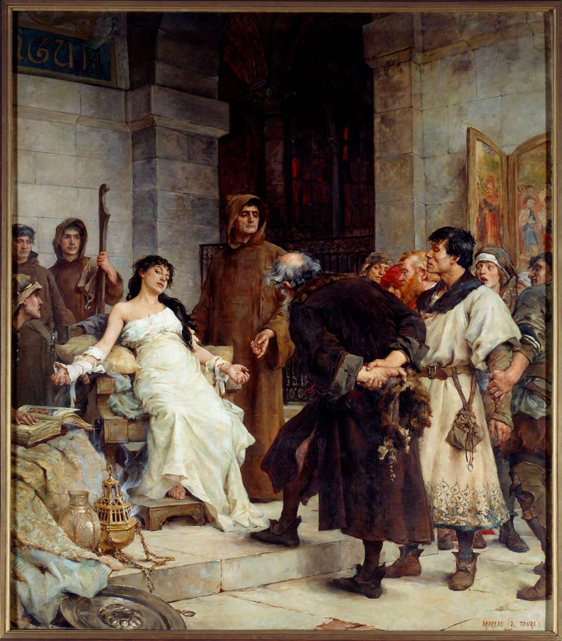 Ein Stigma im Mittelalter Gemälde von Georges Moreau de Tours (1848-1901) 1885 Nantes, Musée des Beaux Arts von Georges Moreau de Tours