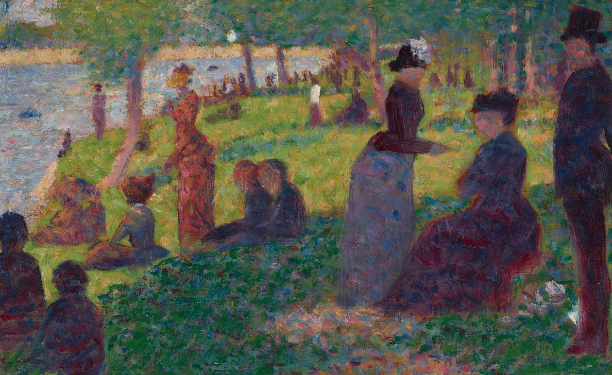 Ölskizze für "Ein Sonntag auf La Grande Jatte — 1884" von Georges Seurat