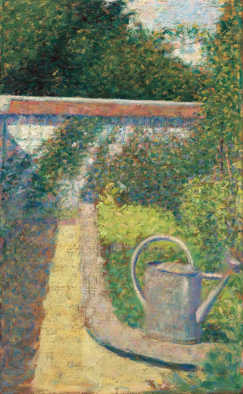 Die Gießkanne - Garten in Le Raincy von Georges Seurat