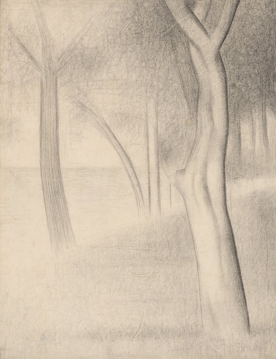 Bäume (Studie für La Grande Jatte) von Georges Seurat