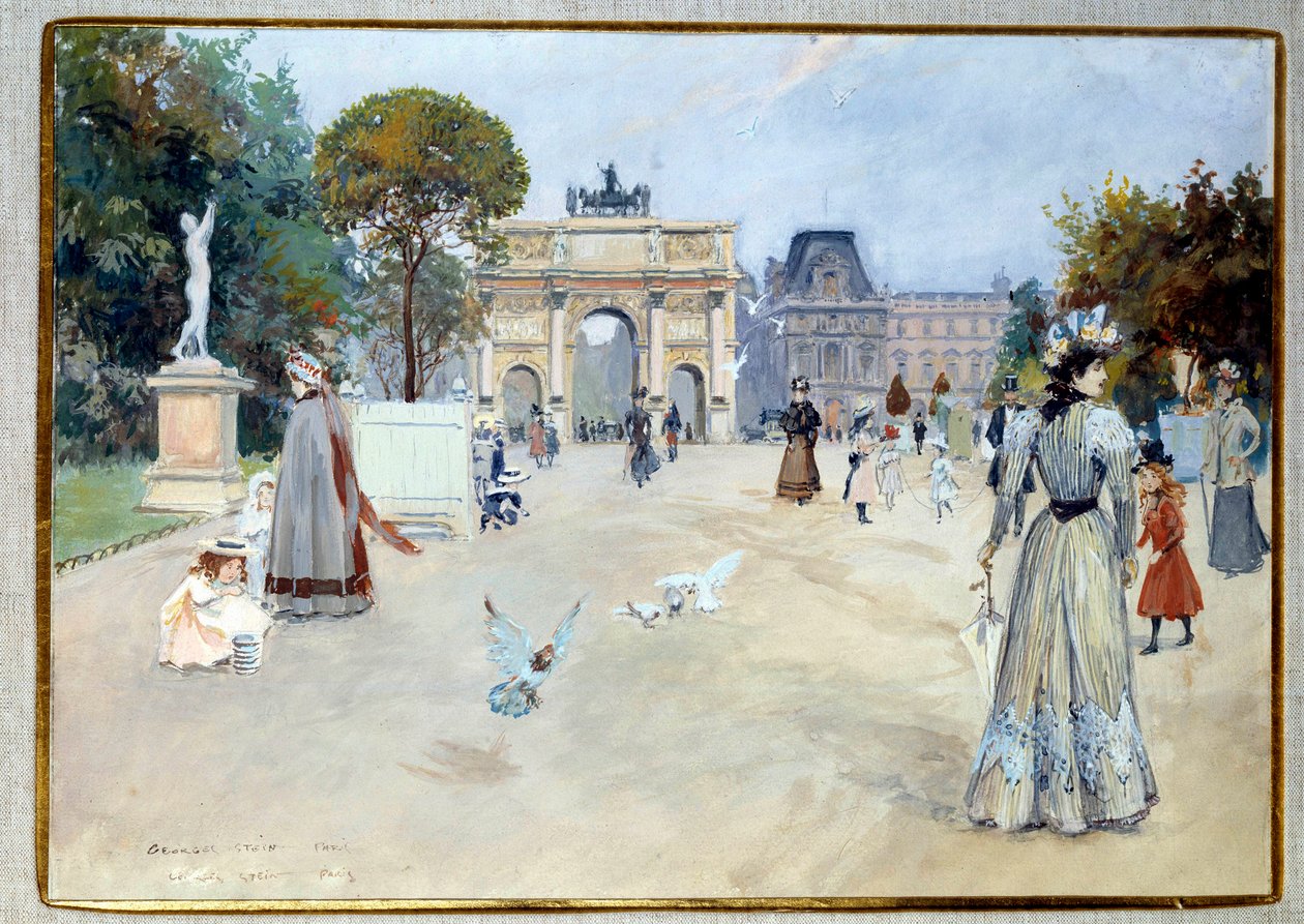 Blick auf den Tuileriengarten in Paris von Georges Stein