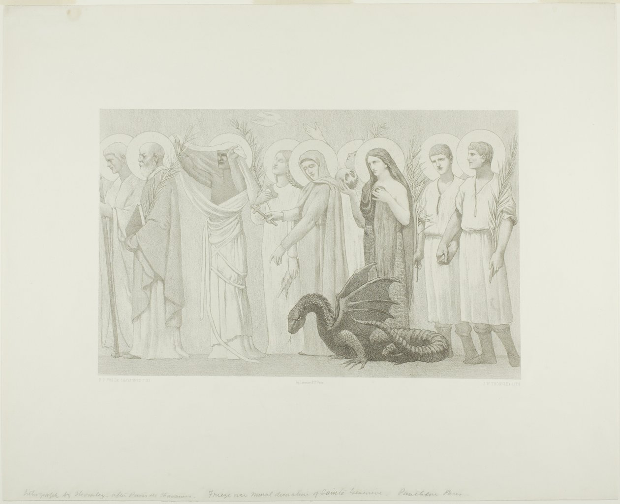 Pastorales Leben der Heiligen Genoveva (rechtes Panel) von Georges William Thornley