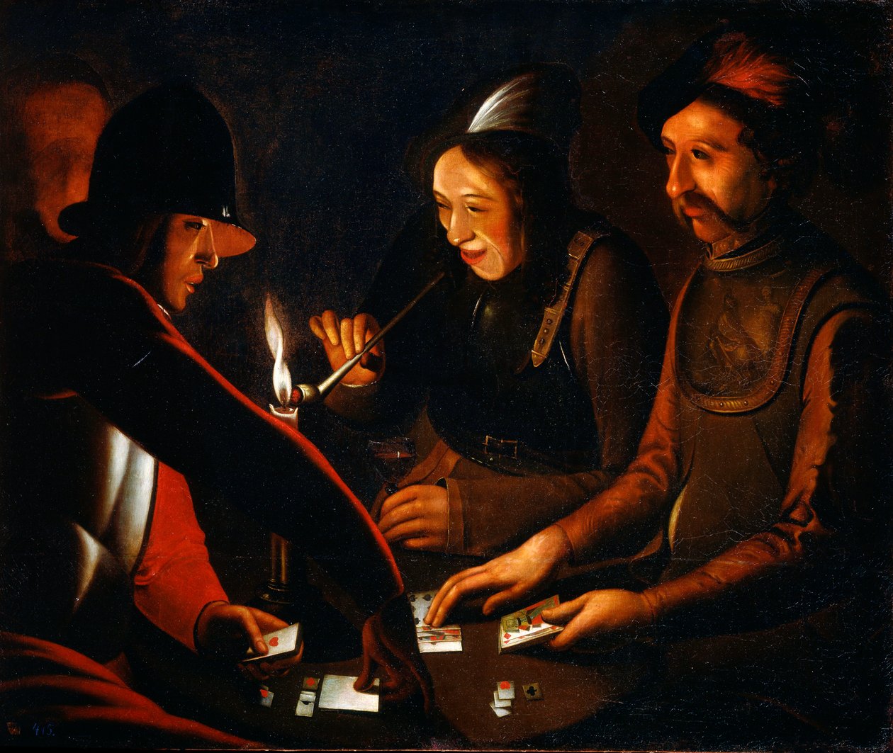 Soldaten spielen Karten, 17. Jahrhundert von Georges de La Tour