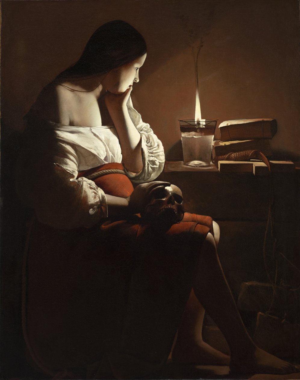 Die Magdalena mit der rauchenden Flamme von Georges de La Tour