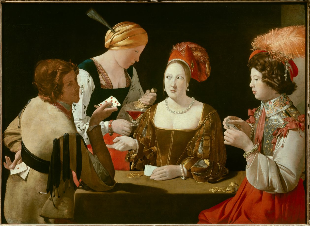 Der Falschspieler mit dem Karo-Ass (Gemälde von Georges de La Tour, 17. Jahrhundert) von Georges de La Tour