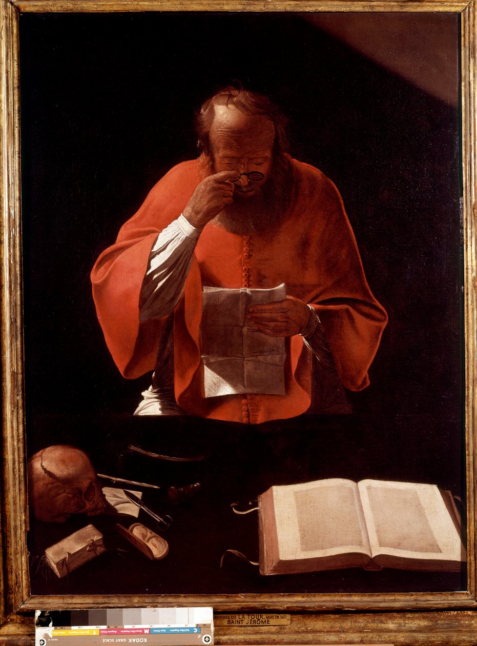 Darstellung des Heiligen Hieronymus beim Lesen, Gemälde von Georges de La Tour von Georges de La Tour