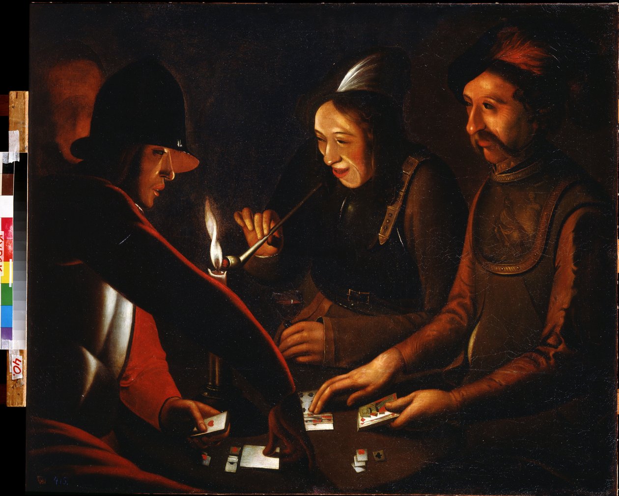 Soldaten spielen Karten. von Georges de La Tour