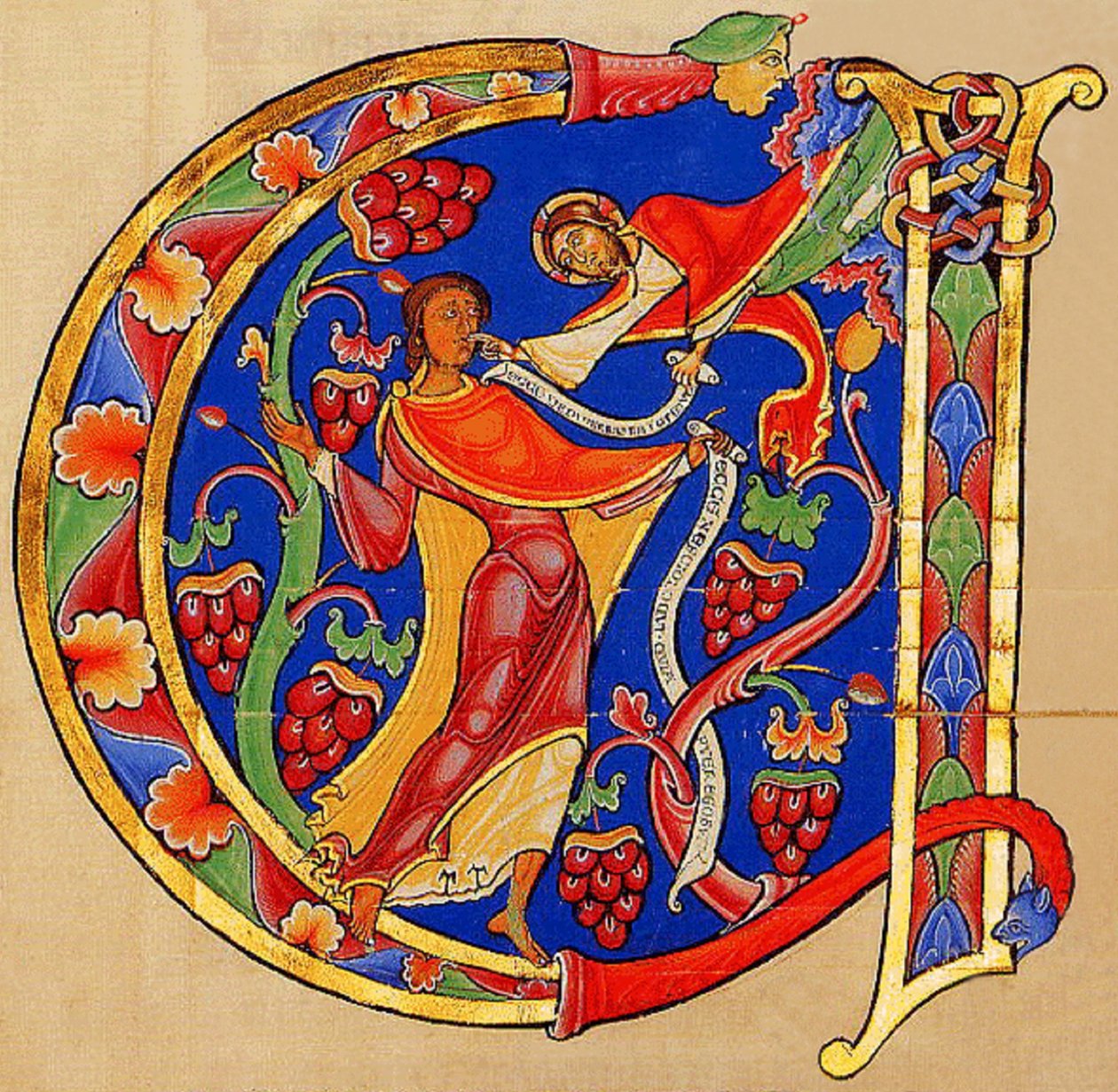 Gott spricht zu Jeremia, Winchester-Bibel, 1160-75 von Georgia Levan Ramishvili from Tbilisi