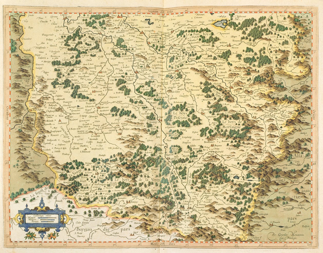 Karte von Lotharingia, aus 
