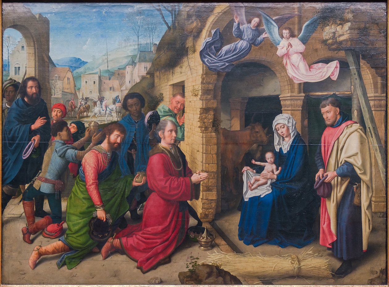 Die Anbetung der Könige (Kopie nach Hugo van der Goes) von Gerard David