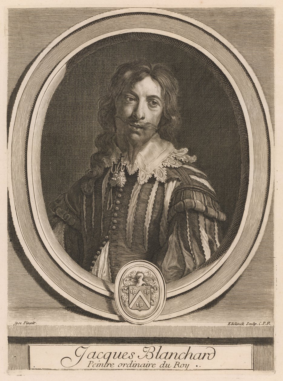 Jacques Blanchard, aus dem Buch „Les hommes illustres ...“, Bd. II, von Charles Perrault von Gérard Edelinck