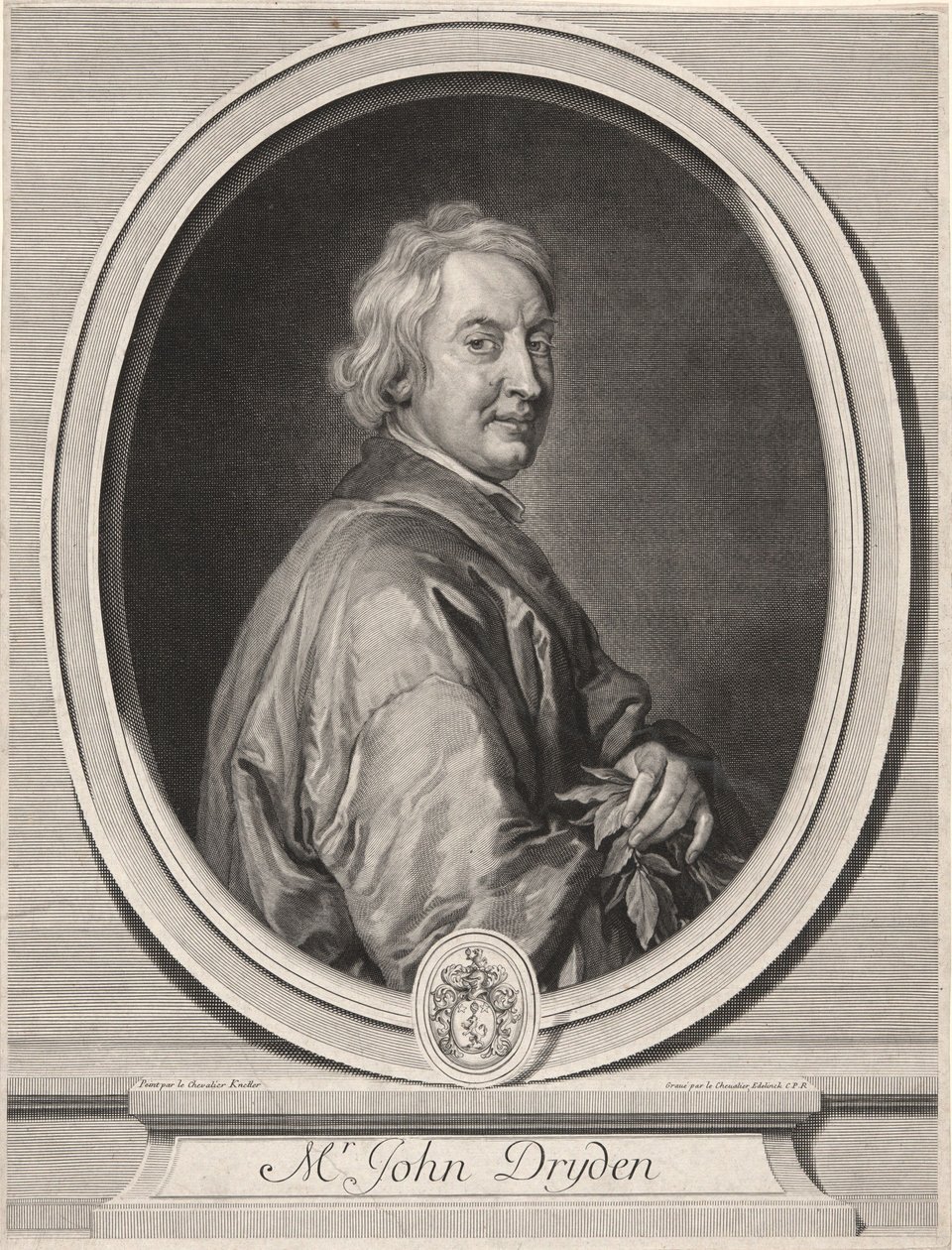 John Dryden (1631-1707) von Gérard Edelinck