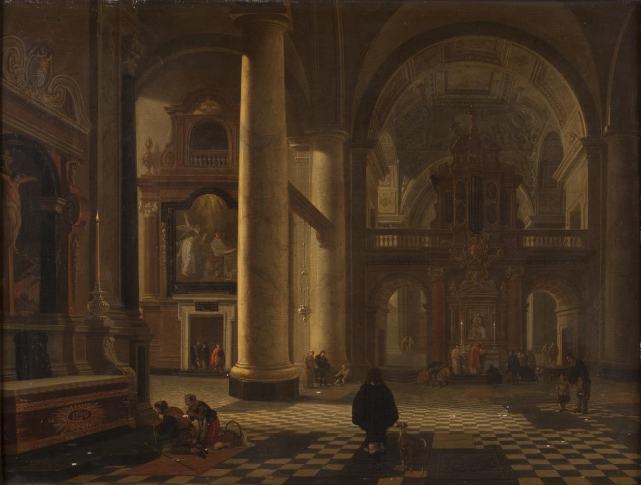 Innenraum einer katholischen Kirche von Gerard Houckgeest