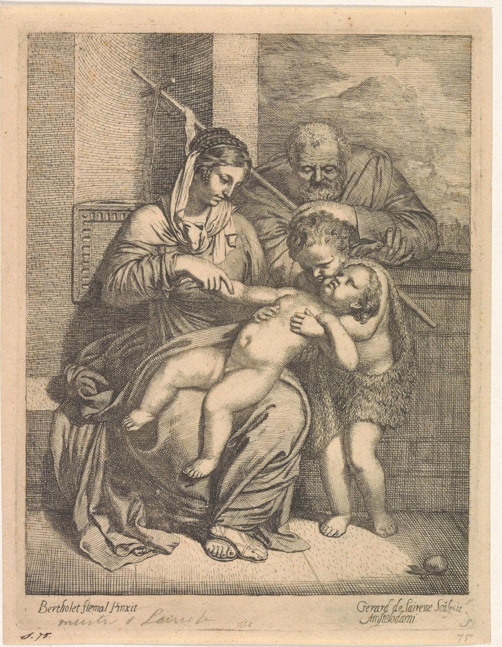 Die Heilige Familie mit Johannes dem Täufer von Gerard de Lairesse
