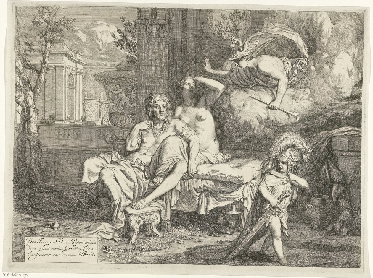 Merkur befiehlt Kalypso, Odysseus gehen zu lassen von Gerard de Lairesse