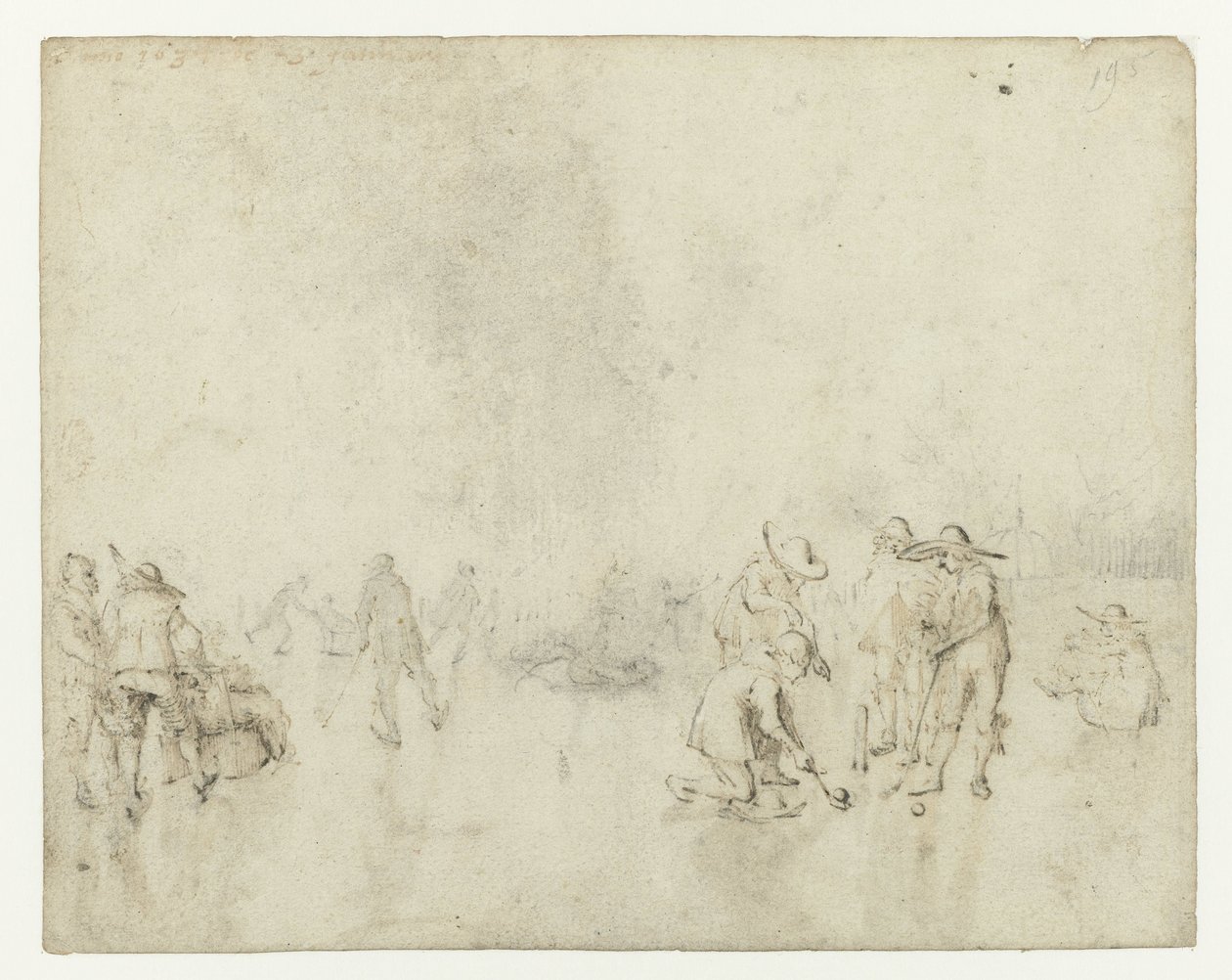 Eislandschaft mit Golfern von Gerard ter Borch (II)