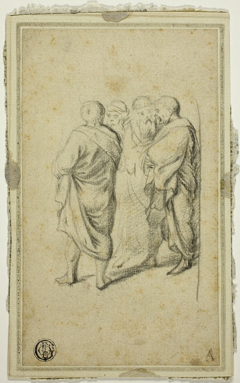 Gruppe von vier Männern in Togen von Gerard ter Borch