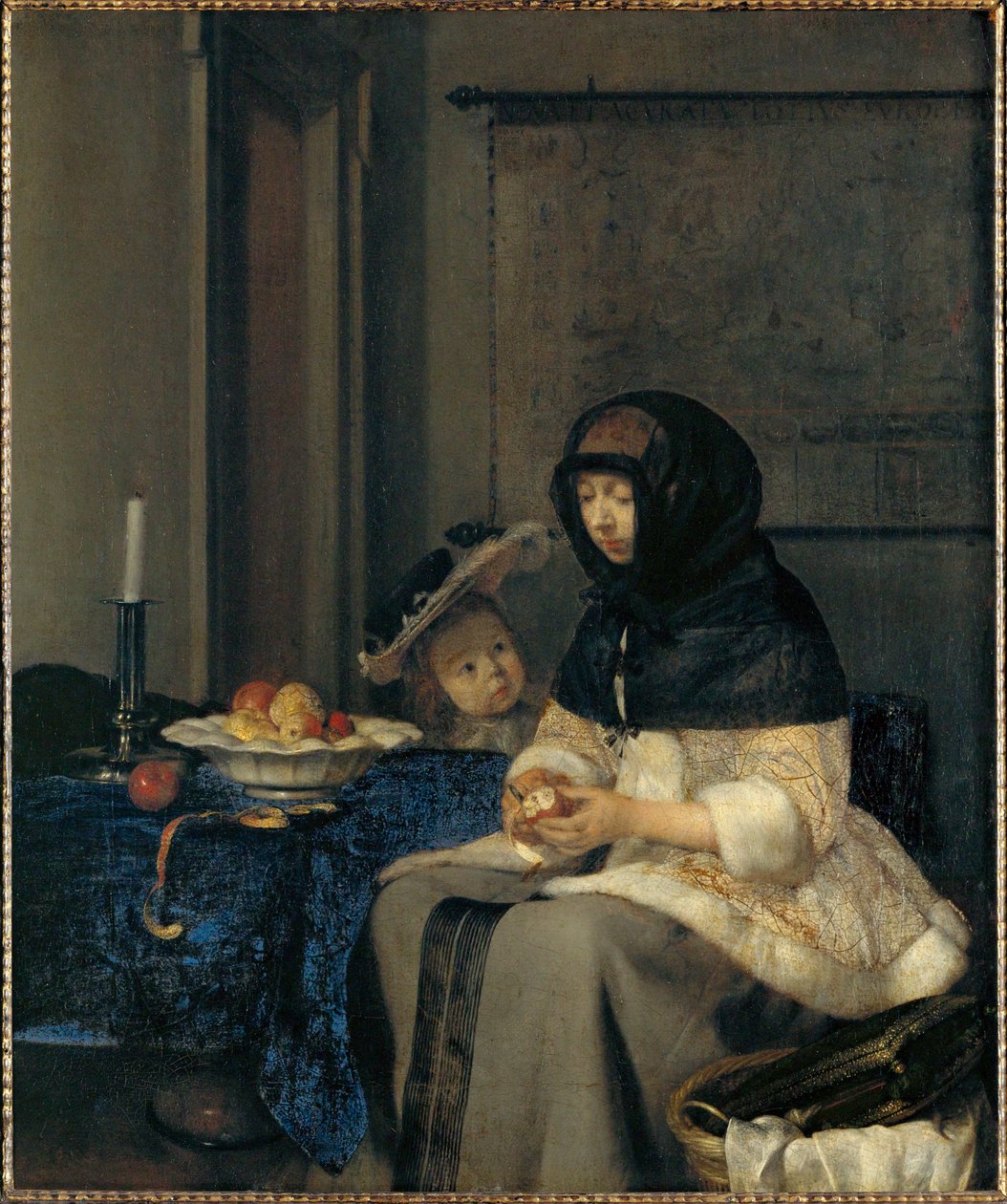 Der Apfelschäler von Gerard ter Borch or Terborch