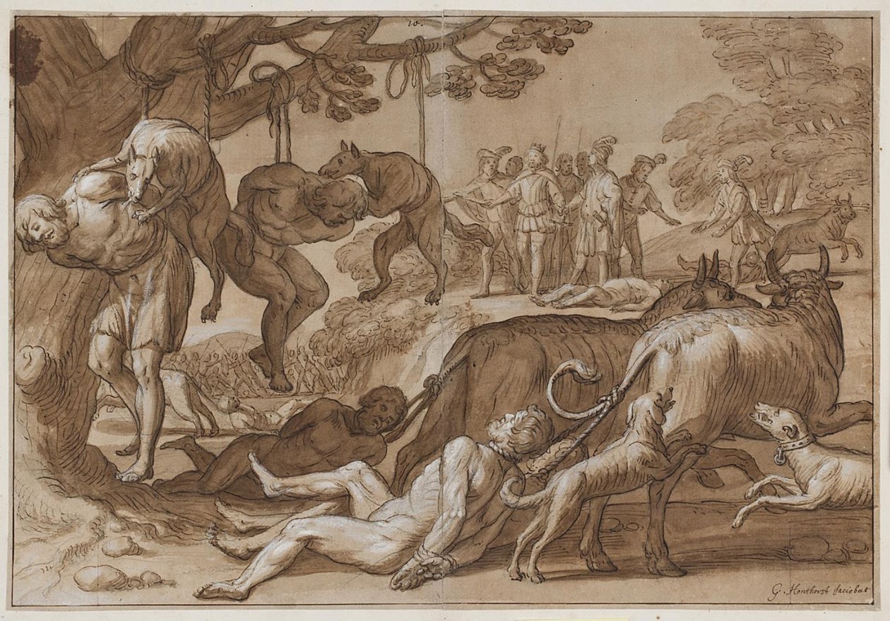 König Jarmeric foltert gefangene Wenden von Gerard van Honthorst