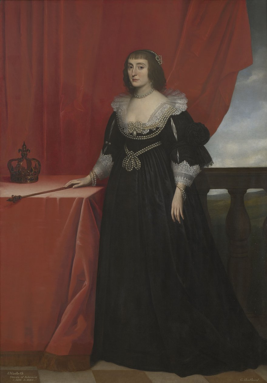 Porträt von Elizabeth Stuart, Königin von Böhmen (1596-1662) von Gerard van Honthorst