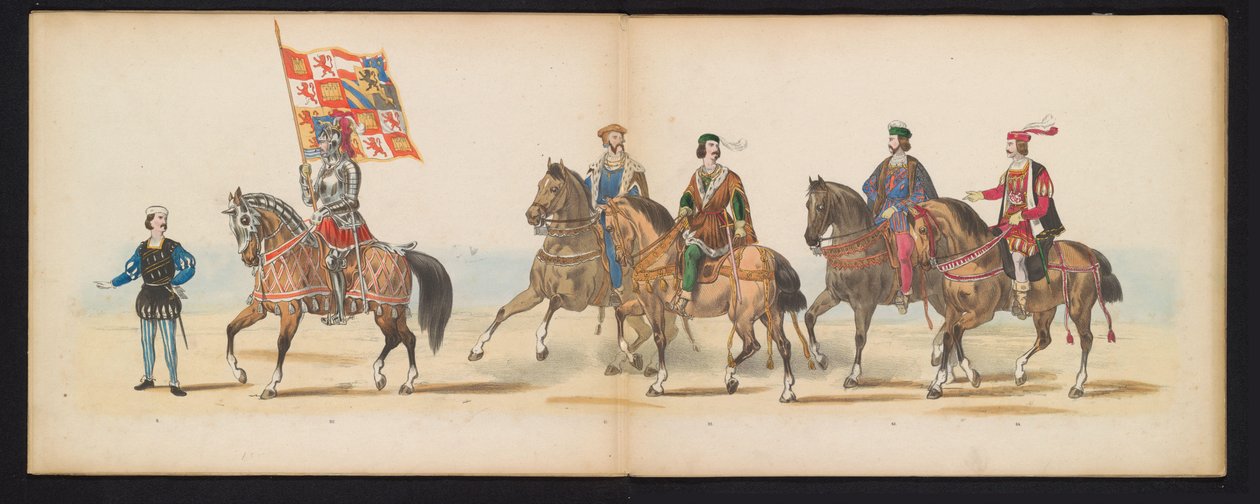 Maskerade der Leidener Studenten, 1855 (Platte 7) von Gerardus Johannes Bos