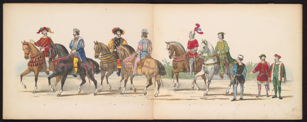 Maskerade der Leidener Studenten, 1855 (Platte 9) von Gerardus Johannes Bos