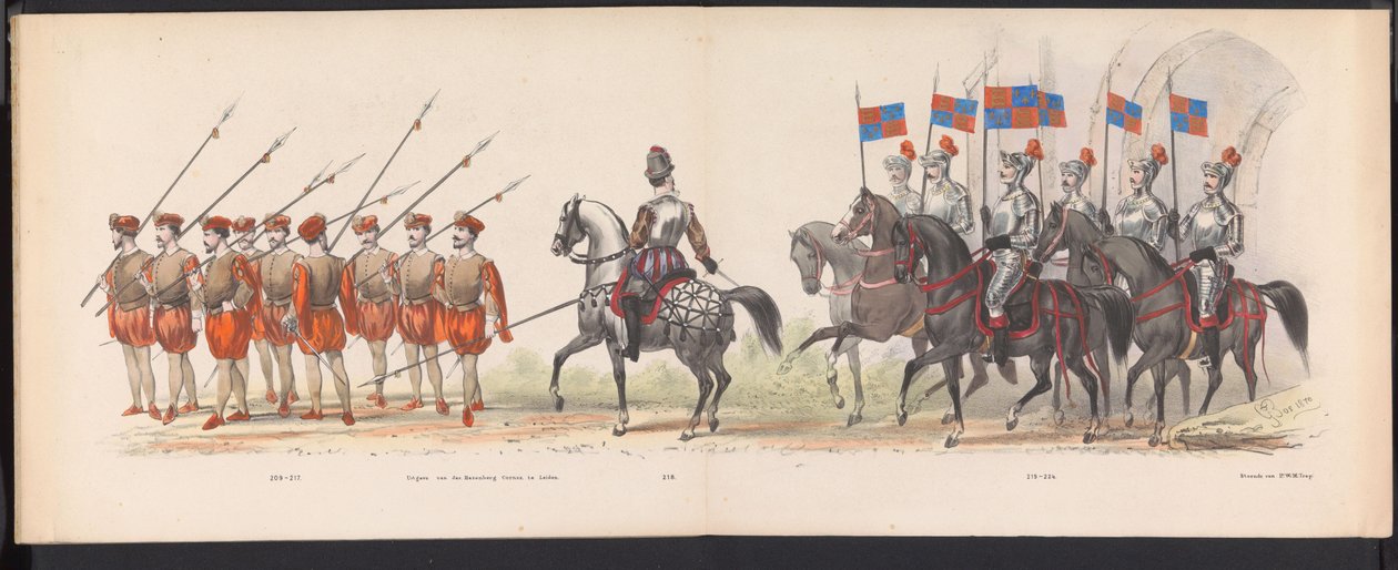 Maskerade der Leidener Studenten, 1870 (Tafel 18) von Gerardus Johannes Bos