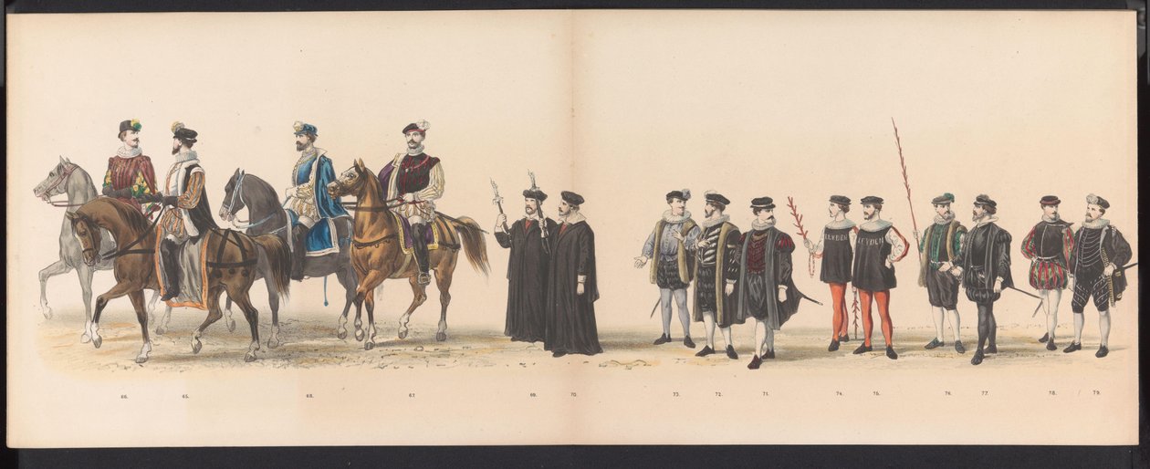 Maskerade der Leidener Studenten, 1870 (Platte 6) von Gerardus Johannes Bos