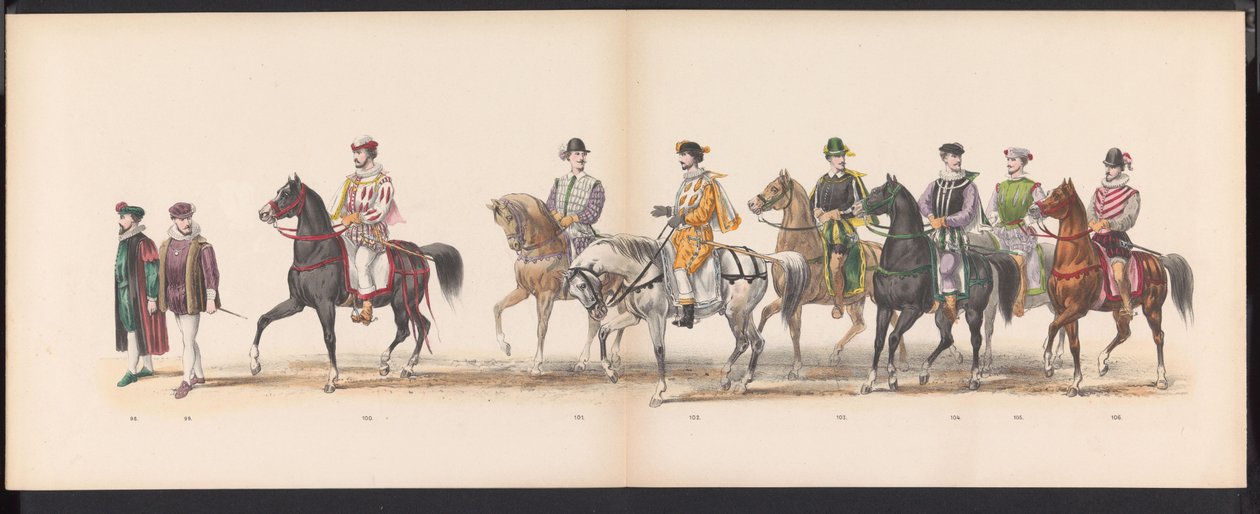 Maskerade der Leidener Studenten, 1870 (Platte 8) von Gerardus Johannes Bos
