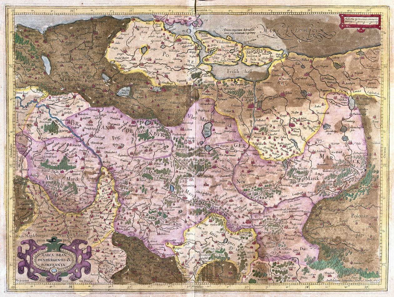 Brandenburg und Berlin, Deutschland (Stich) von Gerardus Mercator