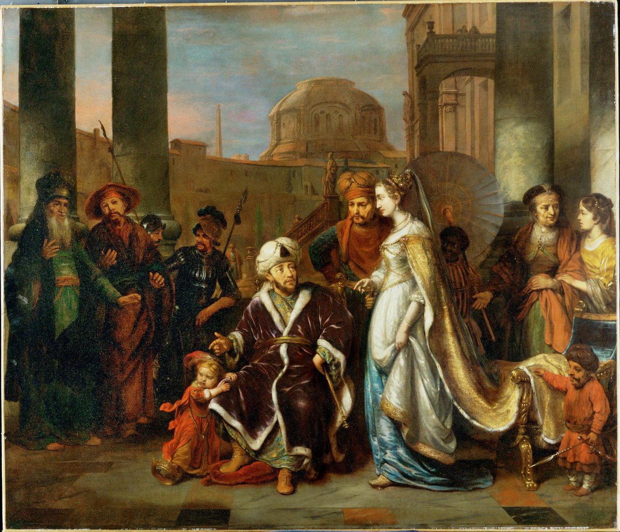 Moses und die Krone des Pharaos von Gerbrandt van den Eeckhout