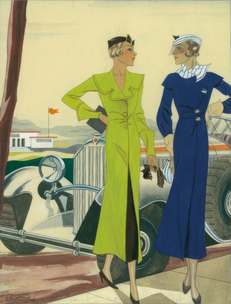 Damenmode 1932 Automäntel von Gerd Hartung
