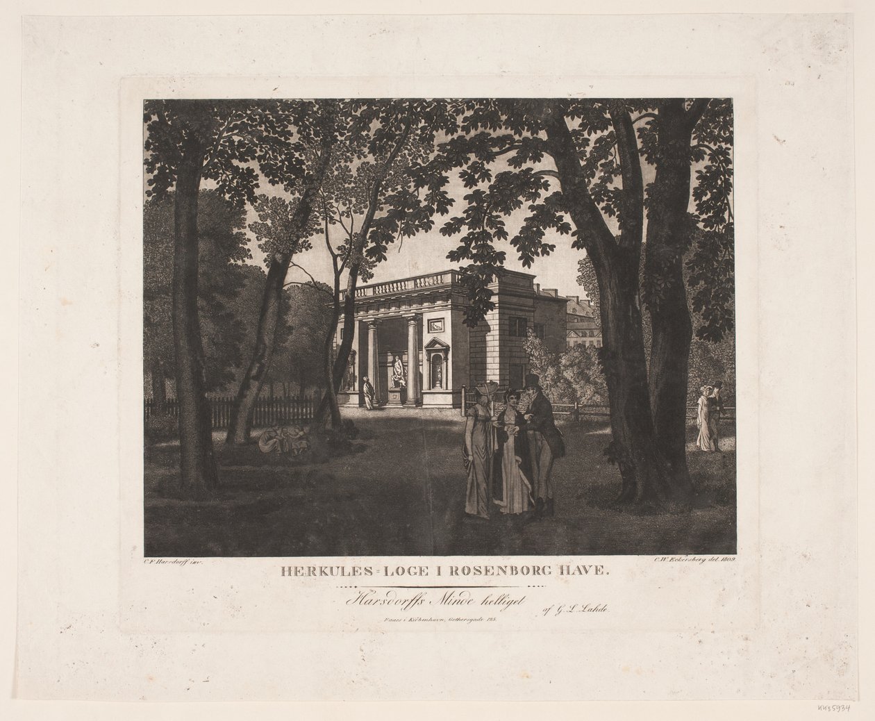 Herkules-Loge im Rosenborg Garten von Gerhard Ludvig Lahde