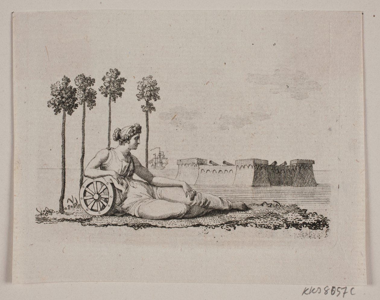 Liegende Frau am Fort von Gerhard Ludvig Lahde