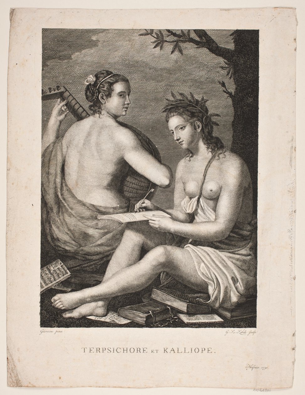 Terpsichore und Kalliope von Gerhard Ludvig Lahde