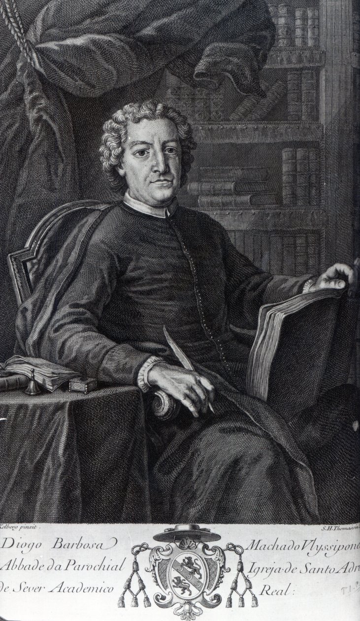 Diogo Barbosa Machado, Frontispiz zu seiner 'Bibliotheca Lusitana ...