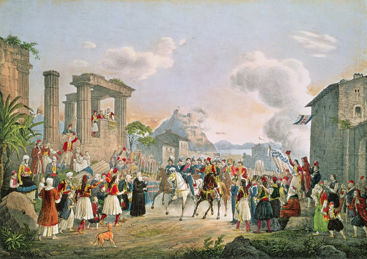 Einzug von Otto von Bayern in Nauplia, 6. Februar 1833 von German School