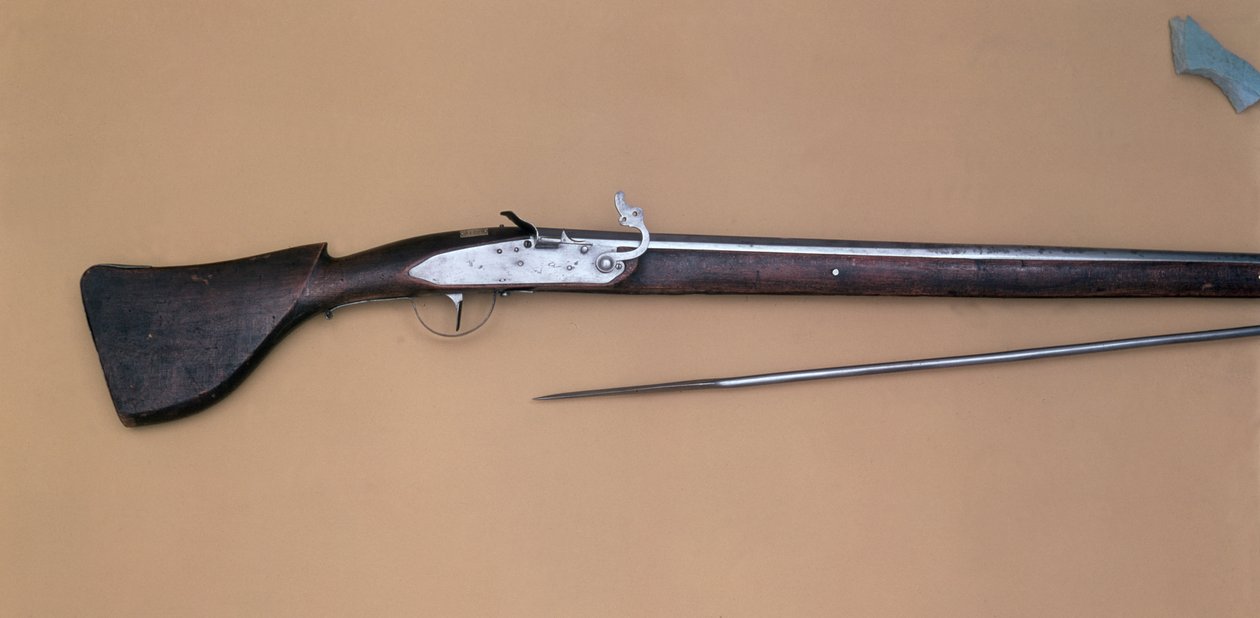 Luntenschlossmusket mit gegabelter Stütze von German School