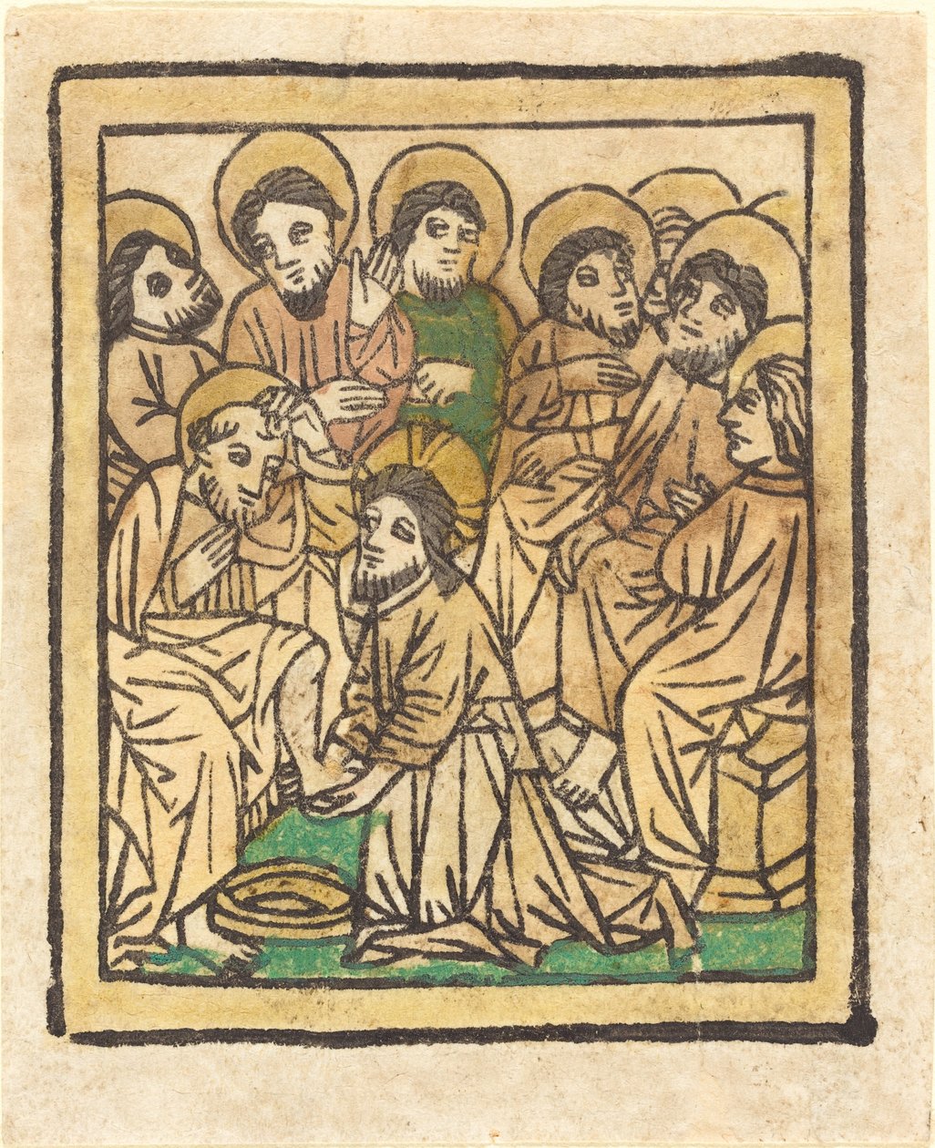 Christus wäscht den Aposteln die Füße von German 15th Century